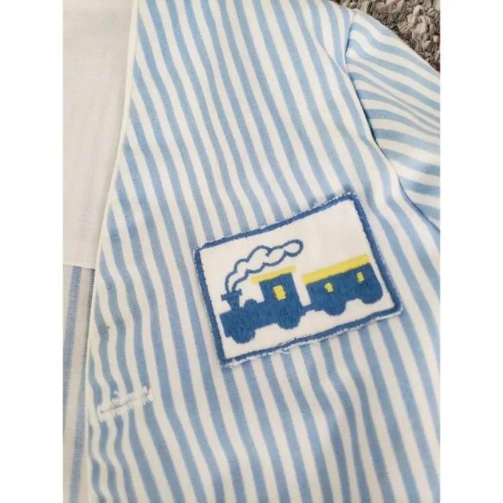Vintage 80s Boys Striped Jacket‎ and Trousers
